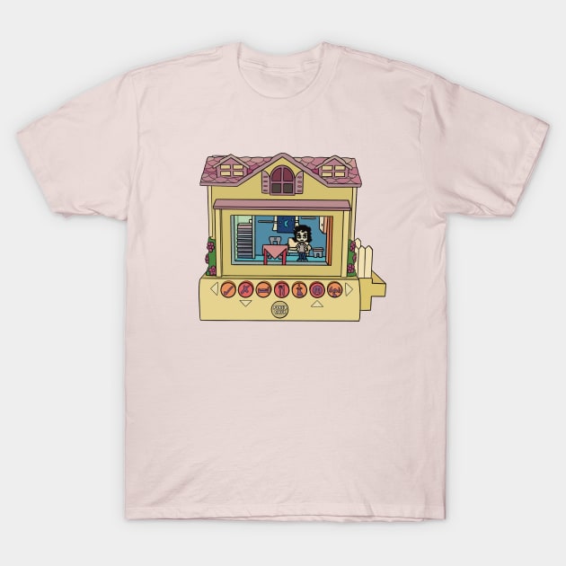 Pixel Chix Yellow House T-Shirt by daniasdesigns